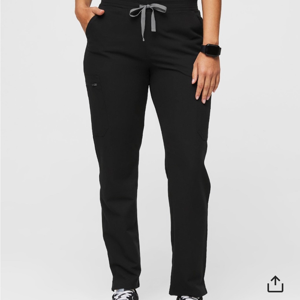 Figs Yola Skinny Scrub Pants - XXS Tall - Black
